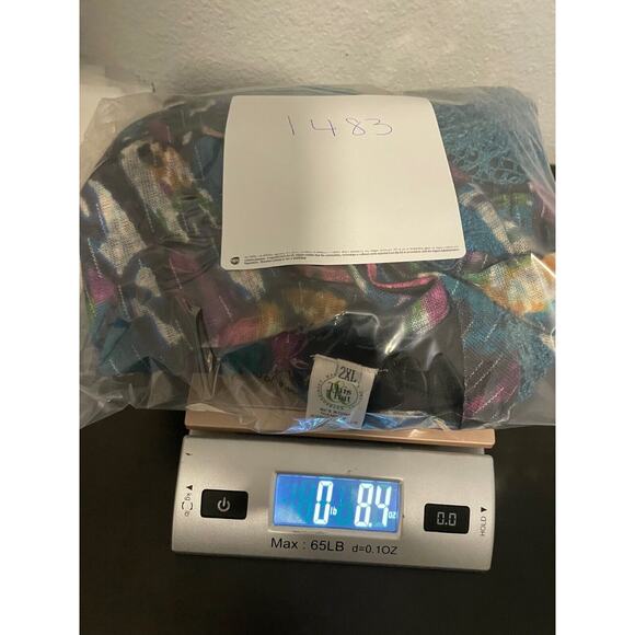 This & That Womens Tunic 2X Wool Blend Mixed Media Abstract Stretch Art to Wear - Picture 7 of 7